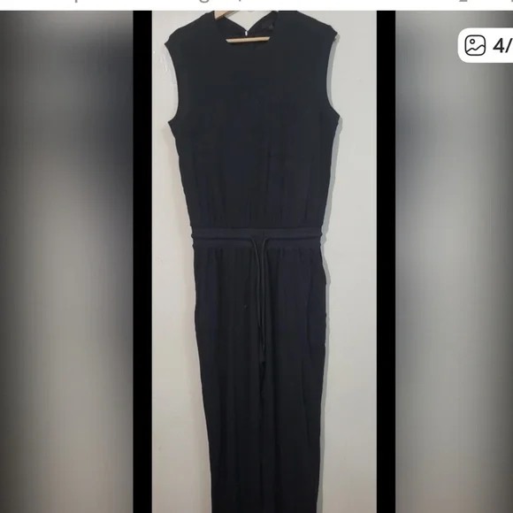 ATM Anthony Thomas Melillo Classic Black Jumpsuit. Final sale,  💯 cotton - Picture 4 of 4